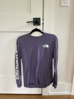 The North Face Lavender Long Sleeve Logo Shirt